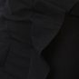 Bold Shoulder Backless Low Open Back Structured Peplum Dress - Black - S