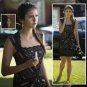 Nicole Miller Scalloped Stretch Lace Sheath Dress Vampire Diaries - Black/Nude - P/XS