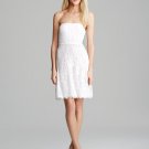 Diane Von Furstenberg DVF Amira Lace Fit and Flare Strapless Dress - White - 6