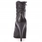 Guess TOWWER Leather Open Peep Toe Ankle Cuff Bootie High Heel Stiletto Pump - Black - 8