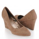 Forever 21 Faux Suede Classic Pointed Almond Toe Wedge Heel Pump - Camel/Tan/Taupe - 8