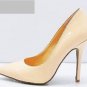 Diva Lounge Adora-03 Patent Pointy Toe High Heel Pump -  Light Beige/Nude/Peach - 8