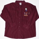 Ladies Betty Boop Long Sleeve Shirt Button Collar NEW Burgundy 14 16