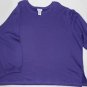 Ladies Women Long Sleeve Plus Size 4X BLUE Sweater Sweatshirt New Crew Neck