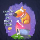 Ladies Pet Lover T-shirt NEW Navy Blue Dog XL X Large Funny Whimsical Shirt