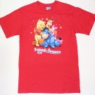 Ladies Women's Winnie Pooh Friends Forever T-shirt Red NEW M Med Medium DISNEY