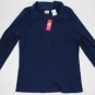Jr Plus Size Girls BLUE Henley Shirt Blouse Top  1X NO BOUNDARIES Collar
