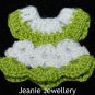 Green and White Crochet Dress Magnet