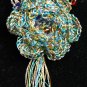 Multicoloured Long Necklace Made in Crochet