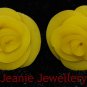 Yellow Biscuit Rose Studs