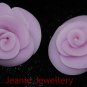 Lilac Biscuit Rose Studs