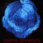 Light and Dark Blue Flower Keyring