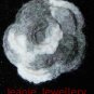 White and Grey Flower Keyring
