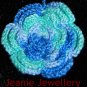 blue and Green Flower Keyring