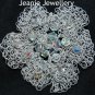 White Crochet Flower Brooch