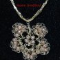 Gold Necklace made in Crochet with Wire