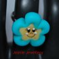 Light Blue Flower (Biscuit) Ring