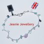 Grey Crochet Bracelet with Fluoride Gemstone