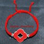 Red Shamballa Bracelet with a red connector