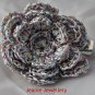 White and Coloured Flower Brooch and Hair Clip