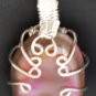 Brown Agate Pendant with Silver Plated Wire
