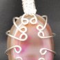 Brown Agate Pendant with Silver Plated Wire