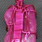 Pink Agate Pendant with Silver Plated Wire
