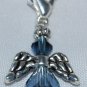 Midnight Blue Angel Clip on Charm