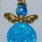 Light Blue and Gold Angel Bag Charm