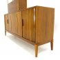 Mid Century Tambour Walnut Credenza Bar Etagere Danish