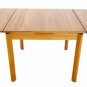 Danish Mid Century Modern Teak Square Dining Table 2 Leafs Near Mint