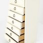 Faux Bamboo White Lacquer Lingerie Chest Dresser Cabinet by Drexel