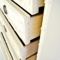 Faux Bamboo White Lacquer Lingerie Chest Dresser Cabinet by Drexel