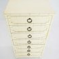 Faux Bamboo White Lacquer Lingerie Chest Dresser Cabinet by Drexel