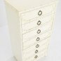 Faux Bamboo White Lacquer Lingerie Chest Dresser Cabinet by Drexel