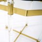 Mid Century Italian Modern Occasional Side End Table Lucite Brass Glass