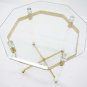 Mid Century Italian Modern Occasional Side End Table Lucite Brass Glass