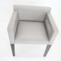 Set 3 Contemporary Custom Small Profile Cube Arm Office Genuine Leather Chairs
