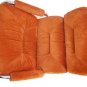 Mid Century Modern Tubular Chrome Suede Upholstery Lounge Chair Ottoman Bauhaus