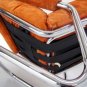 Mid Century Modern Tubular Chrome Suede Upholstery Lounge Chair Ottoman Bauhaus