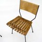 Mid Century Modern 4 Arthur Umanoff Wire Frame Rush Back Slot Wood Seats Chairs