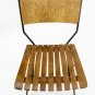 Mid Century Modern 4 Arthur Umanoff Wire Frame Rush Back Slot Wood Seats Chairs