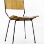Mid Century Modern 4 Arthur Umanoff Wire Frame Rush Back Slot Wood Seats Chairs