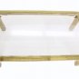 Mastercraft Gold Brass Glass Coffee Table Mid Century Modern