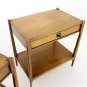 Pair of Danish Mid Century Modern End Tables NIghtstands Drawers Clean.