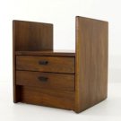 Danish Mid Century Modern Walnut End Table Nightstand