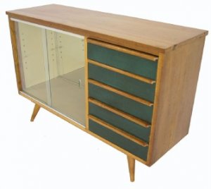 Early Mid Century Modern Cabinet Dresser Credenza Gibbins Style