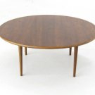 Danish Mid Century Modern Round Coffee Table Teak Made in Sweden