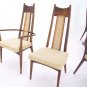 Set of 6 Mid Century Modern Walnut Dining Chairs Adrian Pearsall New Upholstery.