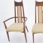 Set of 6 Mid Century Modern Walnut Dining Chairs Adrian Pearsall New Upholstery.